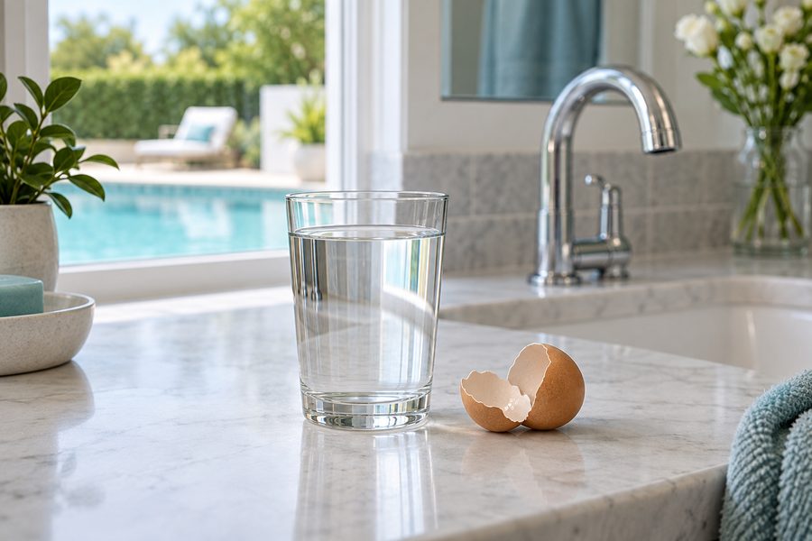 Pool or rotten-egg smell